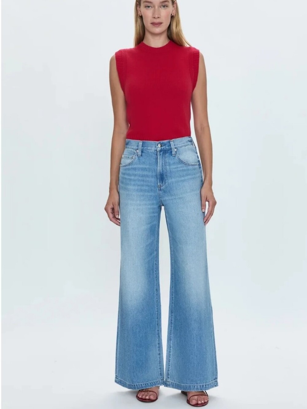 Pistola Denim Jadyn Low Slung Palazzo Wide Leg Major Blue Women's 26